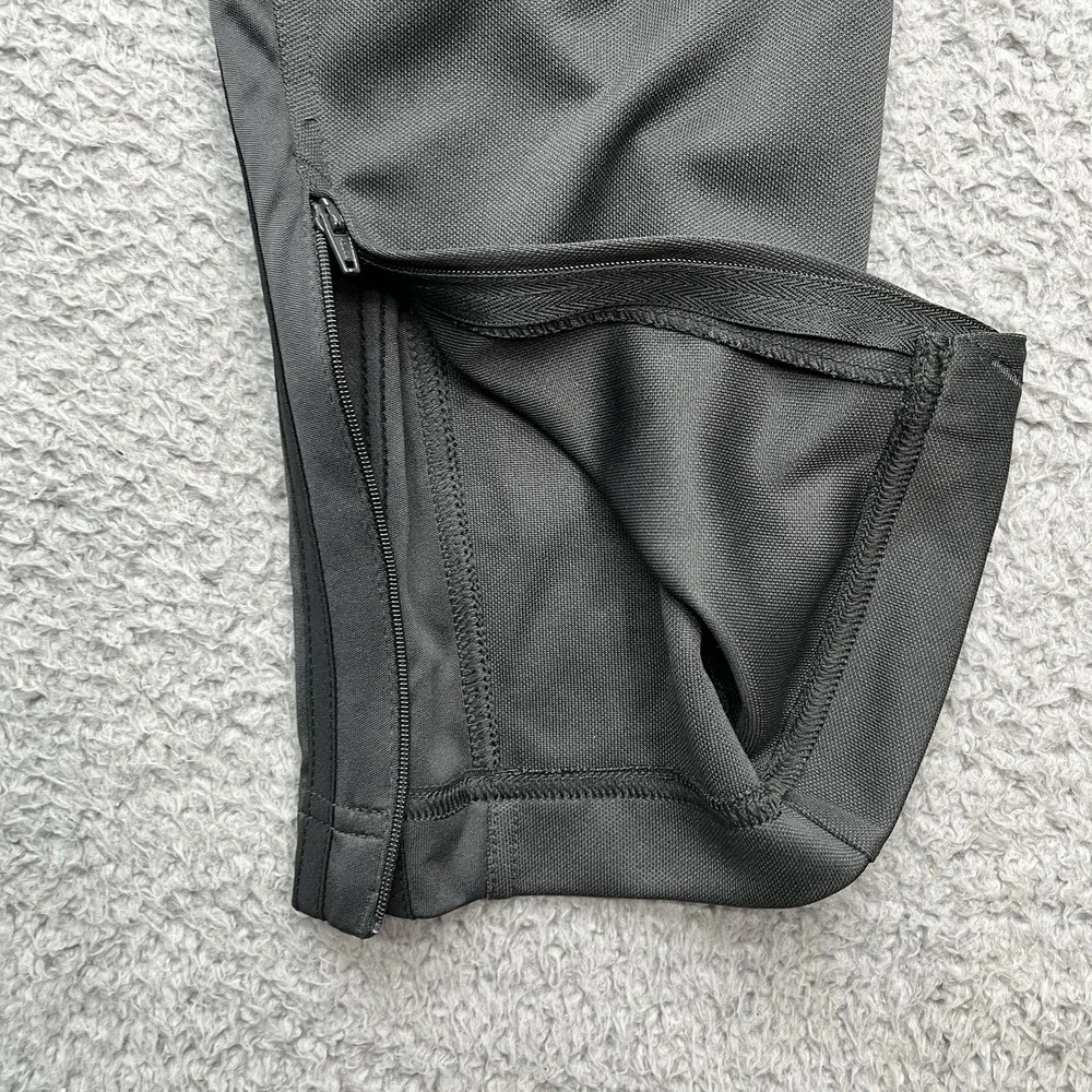 Adidas Track Pants Mens M ClimaLite Sweatpants Gray Zip Legs 3-Stripe Streetwear